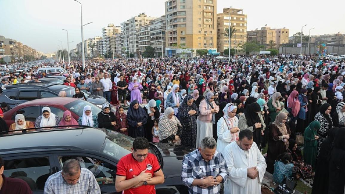 صلاة عيد الفطر خارج مسجد الصديق في القاهرة 2022 - إسلام صفوت/Getty