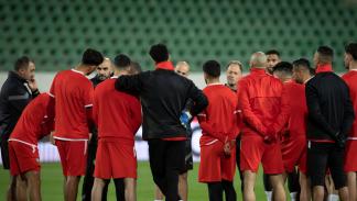 منتخب المغرب في حصة تدريبية على ملعب أدرار، 21 مارس/آذار 2024 (Getty)