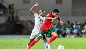 لقطة من لقاء المغرب وجنوب أفريقيا، 30 يناير 2024 (سيما كامبو/Getty)