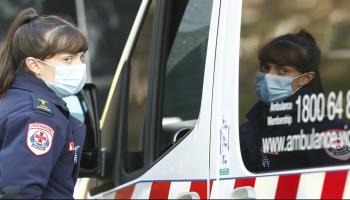 Melbourne Residents Prepare For Lockdown As Victoria Works To Contain COVID-19 Spread MELBOURNE, AUSTRALIA - JULY 08: Paramedics are seen at the North Melbourne Public Housing tower complex on July 08, 2020 in Melbourne, Australia. Further lockdown measures for residents in metropolitan Melbourne or the Mitchell shire will come into effect from 11:59 Wednesday 8 July. Under the new lockdown restrictions which will be in place for six weeks, people will only able to leave home have for exercise or work, to b