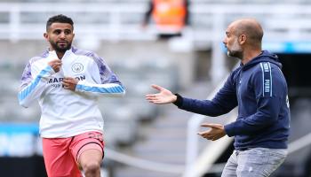 mahrez and Pep Guardiola