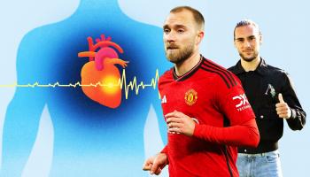 COPENHAGEN, DENMARK - NOVEMBER 08: Christian Eriksen of Manchester United looks on during the UEFA Champions League match between F.C. Copenhagen and Manchester United at Parken Stadium on November 08, 2023 in Copenhagen, Denmark. (Photo by James Gill - Danehouse/Getty Images)