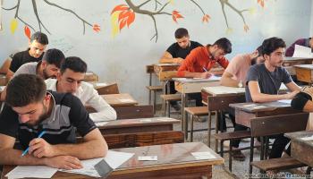 طلاب يجتازون امتحانات الثانوية العامة بسورية، 24 يونيو 2024 (العربي الجديد)