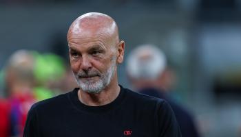 Getty-Stefano Pioli Head Coach of AC Milan looks on during the...