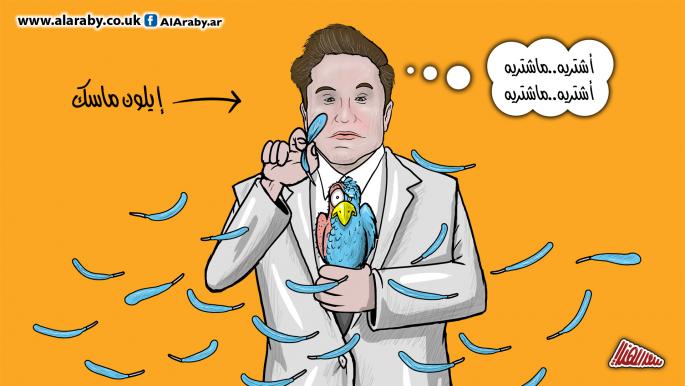 كاريكاتير ايلون ماسك تويتر / المهندي