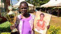 Dina Tirop, mother of Kenyan distance runner Agnes Tirop,who was found dead with stab wounds to her stomach at her home, // Photo by Casmir ODUOR / AFP) (Photo by CASMIR ODUOR/AFP via Getty Images